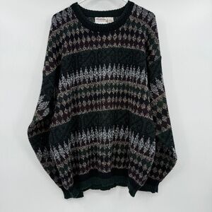 Windridge Mervyns Sweater Men XLT Multicolor Vintage 90s Pullover Crew Neck